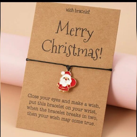 Free With $30 Order - Gifts & Stocking Stuffers Santa Adjustable Twine Bracelet - Picture 3 of 9